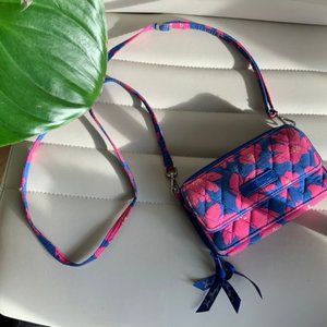 Vera Bradley In Art Poppies Crossbody Wallet